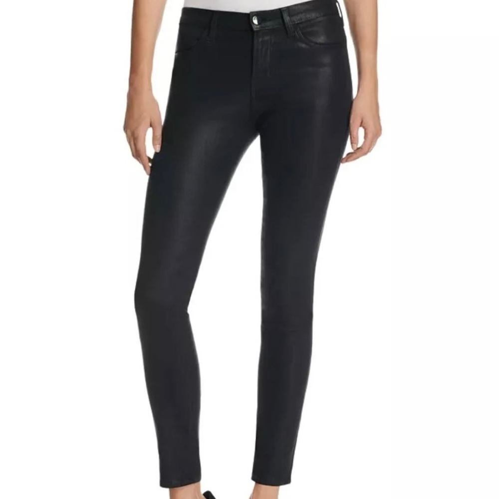J Brand super black, shine skinny jeans. Size 25.